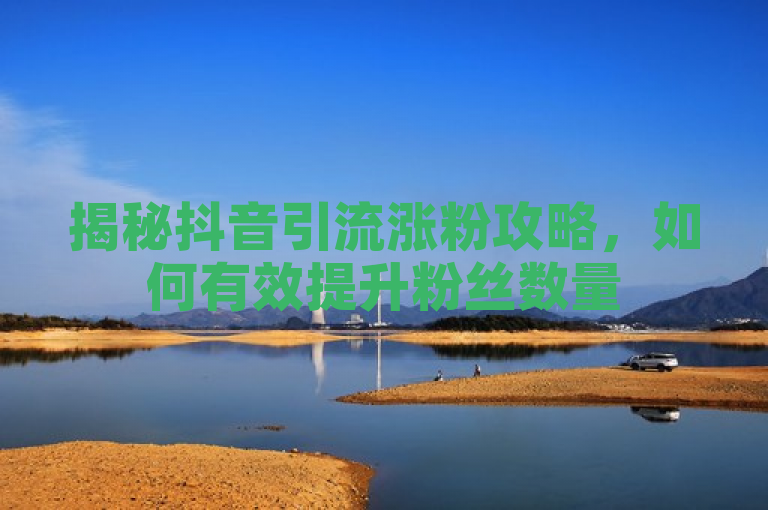 揭秘抖音引流涨粉攻略，如何有效提升粉丝数量