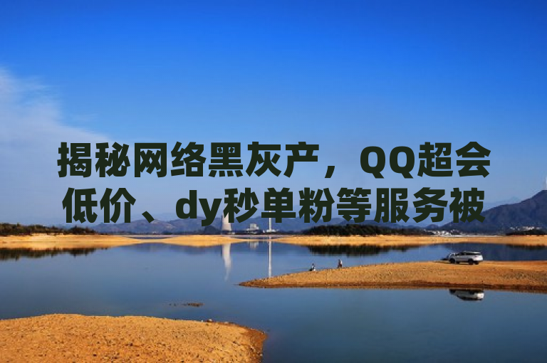 揭秘网络黑灰产，QQ超会低价、dy秒单粉等服务被曝光