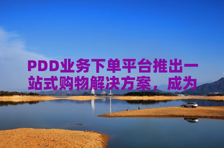 PDD业务下单平台推出一站式购物解决方案，成为省钱新宠！