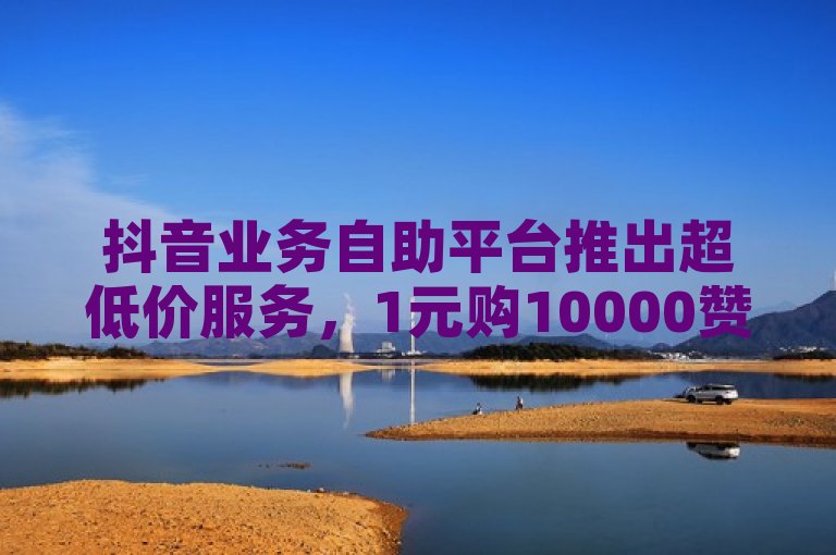 抖音业务自助平台推出超低价服务，1元购10000赞，B站播放量免费下单