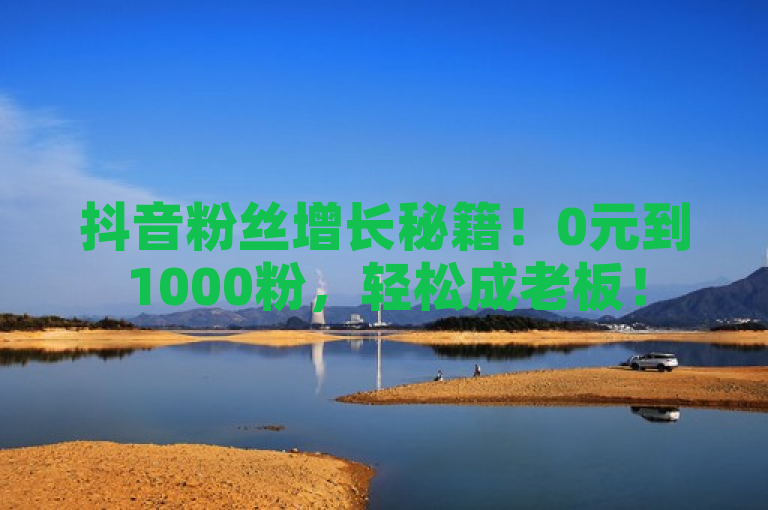 抖音粉丝增长秘籍！0元到1000粉，轻松成老板！