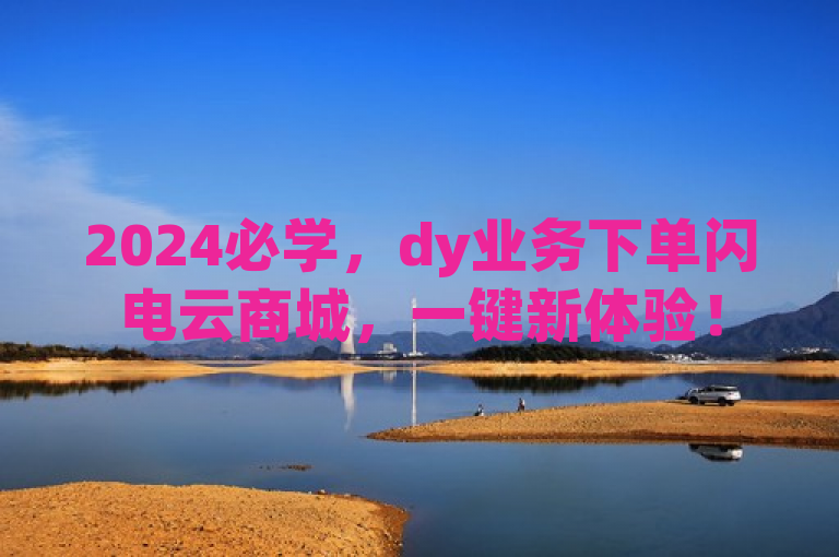 2024必学，dy业务下单闪电云商城，一键新体验！