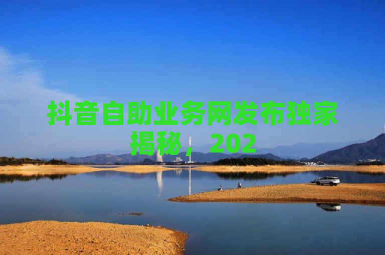 抖音自助业务网发布独家揭秘，2025年创业者必学平台。